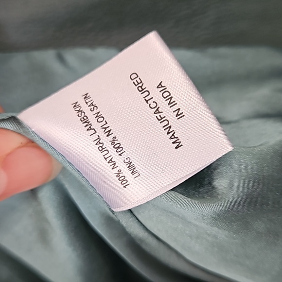 Free People x Nigel Preston Chain Embellished Biker Jacket Aqua - Picture 9 of 17